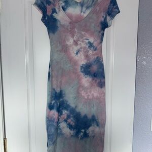 Tie-Dye V-Neck Dress